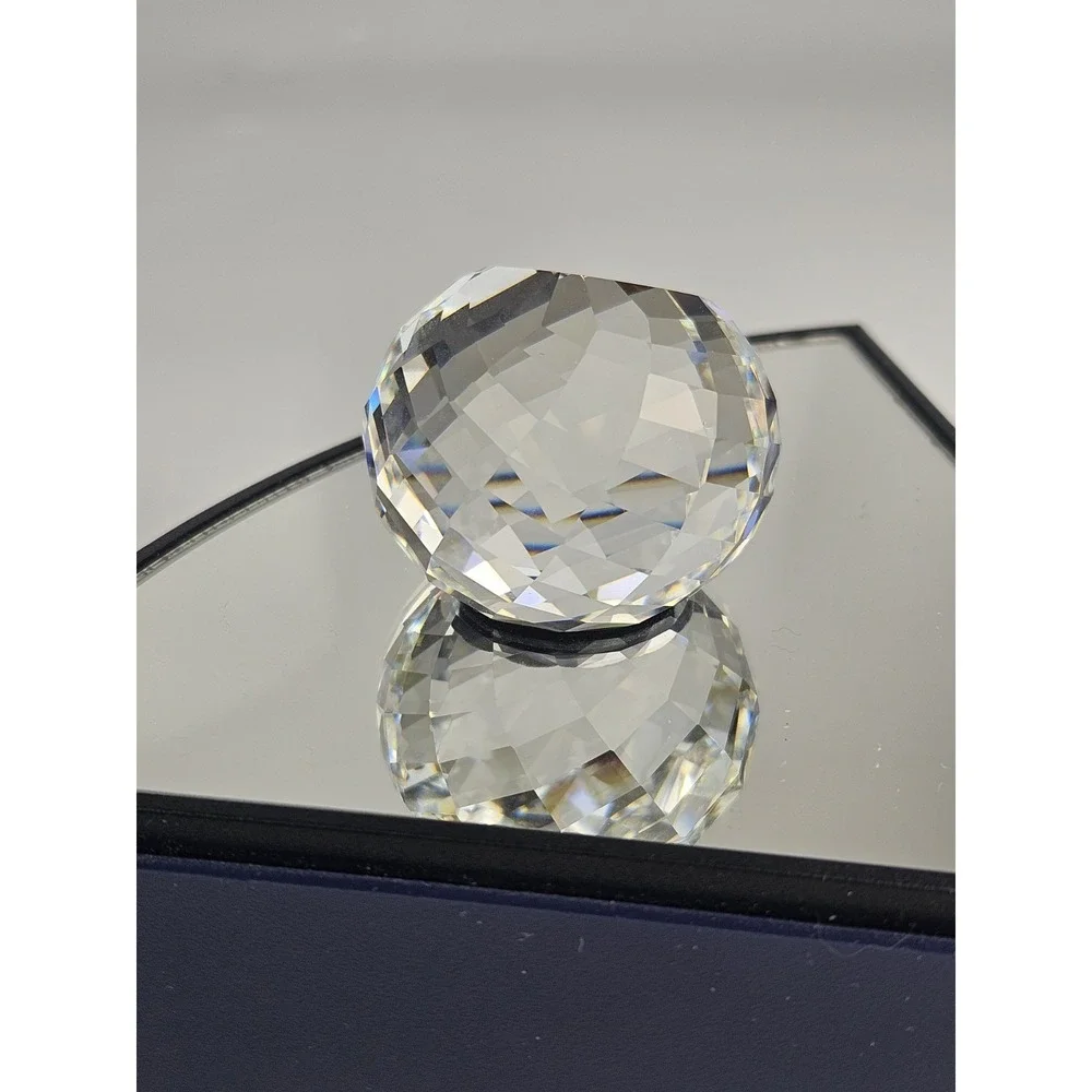 Swarovski Collectors Society (SCS) Swan Paperweight Black Swan‎ Logo Prism Orb